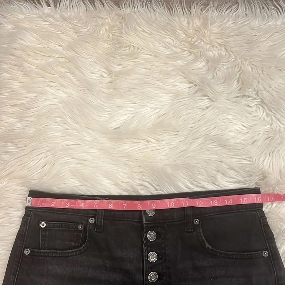 GAP stretch denim high rise 4” shorts washed black 10/30